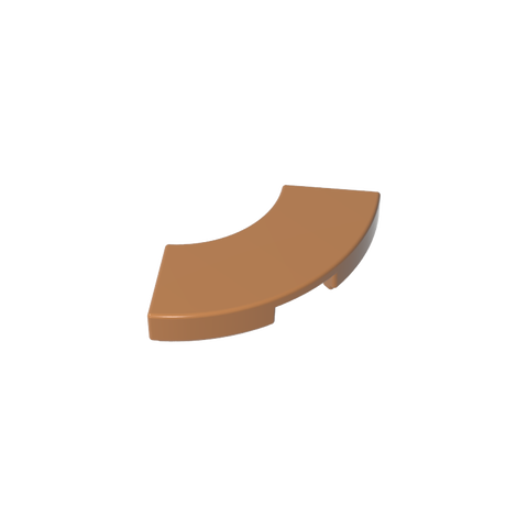 Gobricks,Tile 2 x 2 Curved, Macaroni,27925,78560