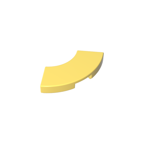 Gobricks,Tile 2 x 2 Curved, Macaroni,27925,78560