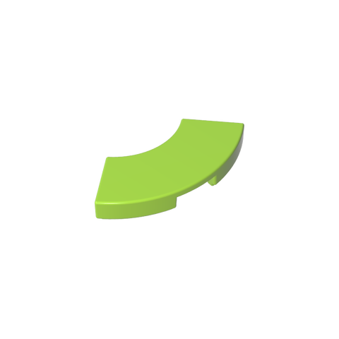 Gobricks,Tile 2 x 2 Curved, Macaroni,27925,78560
