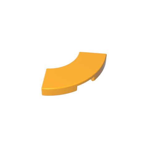 Gobricks,Tile 2 x 2 Curved, Macaroni,27925,78560