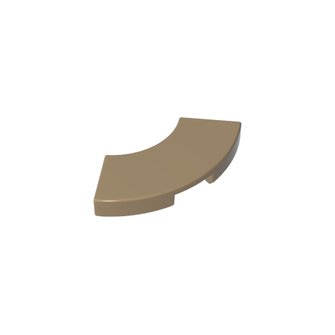 Gobricks,Tile 2 x 2 Curved, Macaroni,27925,78560