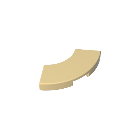 Gobricks,Tile 2 x 2 Curved, Macaroni,27925,78560