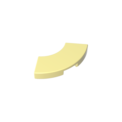 Gobricks,Tile 2 x 2 Curved, Macaroni,27925,78560