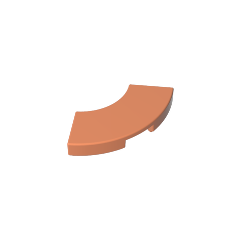 Gobricks,Tile 2 x 2 Curved, Macaroni,27925,78560