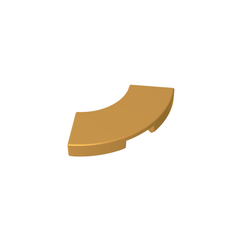 Gobricks,Tile 2 x 2 Curved, Macaroni,27925,78560