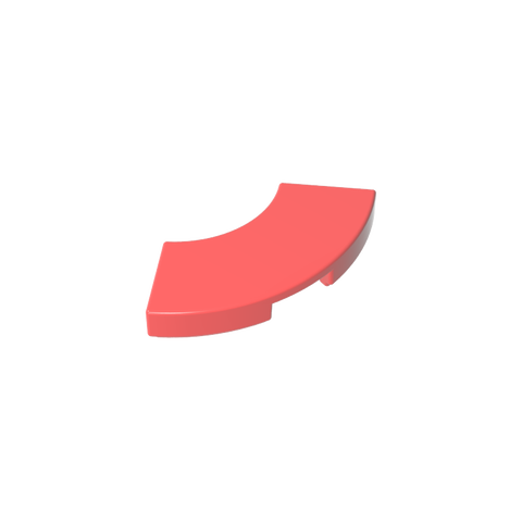 Gobricks,Tile 2 x 2 Curved, Macaroni,27925,78560