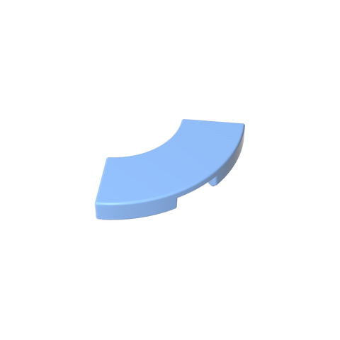 Gobricks,Tile 2 x 2 Curved, Macaroni,27925,78560