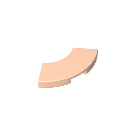 Gobricks,Tile 2 x 2 Curved, Macaroni,27925,78560
