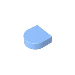 Tile 1 x 1 Half Circle ,24246