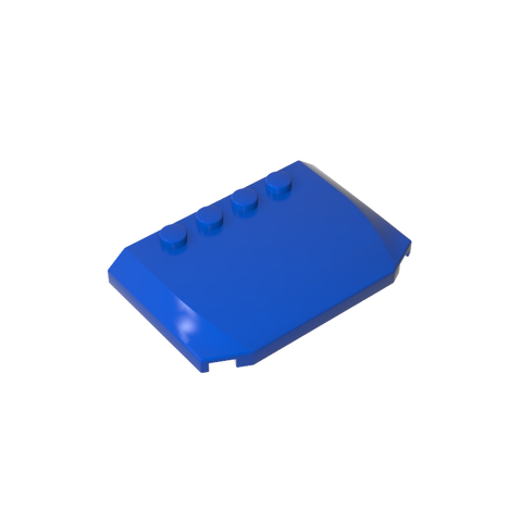 Gobricks,Slope Curved 4 x 6 x 2/3 Triple Curved with 4 Studs,52031