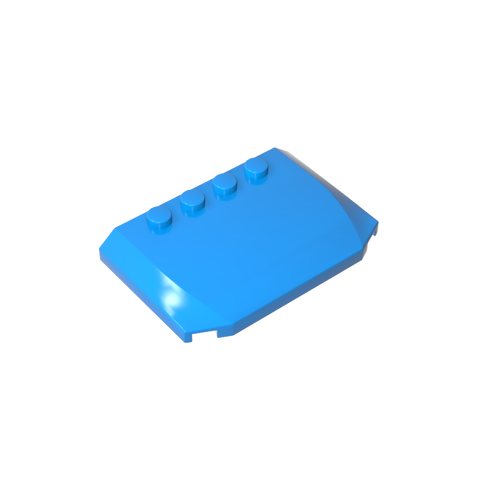 Gobricks,Slope Curved 4 x 6 x 2/3 Triple Curved with 4 Studs,52031