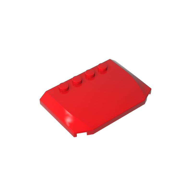 Gobricks,Slope Curved 4 x 6 x 2/3 Triple Curved with 4 Studs,52031
