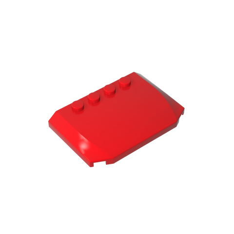 Gobricks,Slope Curved 4 x 6 x 2/3 Triple Curved with 4 Studs,52031