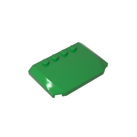 Gobricks,Slope Curved 4 x 6 x 2/3 Triple Curved with 4 Studs,52031
