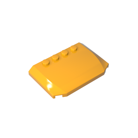 Gobricks,Slope Curved 4 x 6 x 2/3 Triple Curved with 4 Studs,52031