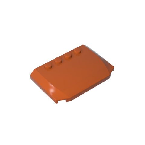 Gobricks,Slope Curved 4 x 6 x 2/3 Triple Curved with 4 Studs,52031