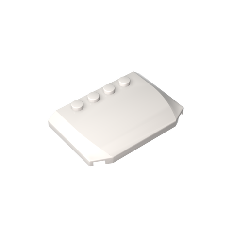 Gobricks,Slope Curved 4 x 6 x 2/3 Triple Curved with 4 Studs,52031