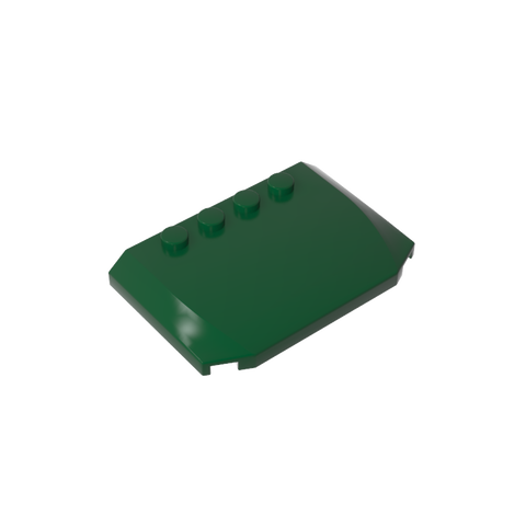 Gobricks,Slope Curved 4 x 6 x 2/3 Triple Curved with 4 Studs,52031