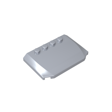Gobricks,Slope Curved 4 x 6 x 2/3 Triple Curved with 4 Studs,52031