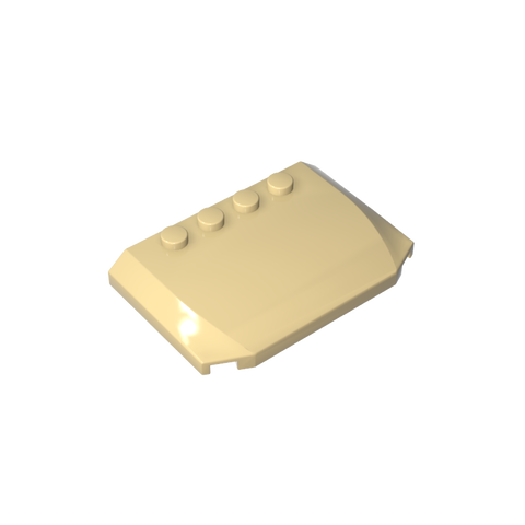 Gobricks,Slope Curved 4 x 6 x 2/3 Triple Curved with 4 Studs,52031