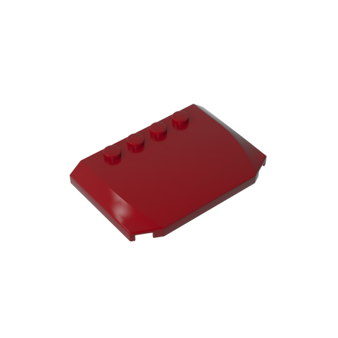 Gobricks,Slope Curved 4 x 6 x 2/3 Triple Curved with 4 Studs,52031