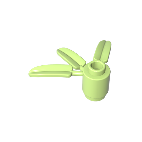 Gobricks,Plant, Round 1 x 1 - 3 Bamboo Leaves,30176