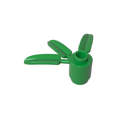 Gobricks,Plant, Round 1 x 1 - 3 Bamboo Leaves,30176
