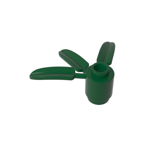 Gobricks,Plant, Round 1 x 1 - 3 Bamboo Leaves,30176