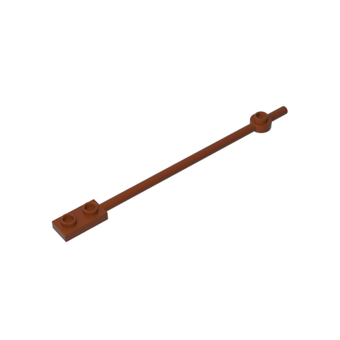 Gobricks,Bar 1 x 12 with 1 x 2 Plate End with Hollow Studs and 1 x 1 Round Plate End,99784,42445,49546