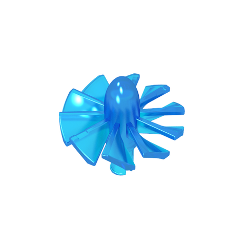 Gobricks,Jet Engine Fan with 10 Blades and Technic Pin,46667,43122,18753,49148