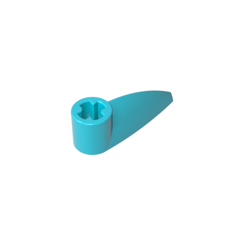 Gobricks,Technic Tooth 1 x 3 with Axle Hole [Rounded Underside]