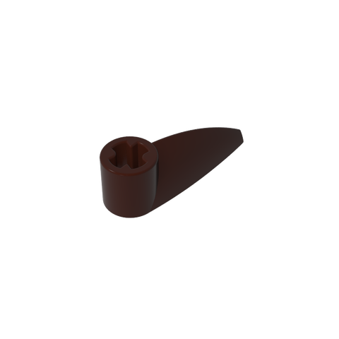 Gobricks,Technic Tooth 1 x 3 with Axle Hole [Rounded Underside]
