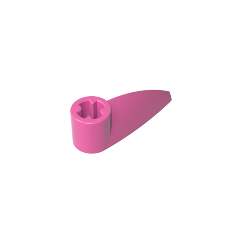 Gobricks,Technic Tooth 1 x 3 with Axle Hole [Rounded Underside]