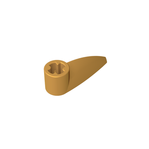 Gobricks,Technic Tooth 1 x 3 with Axle Hole [Rounded Underside]