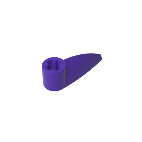 Gobricks,Technic Tooth 1 x 3 with Axle Hole [Rounded Underside]