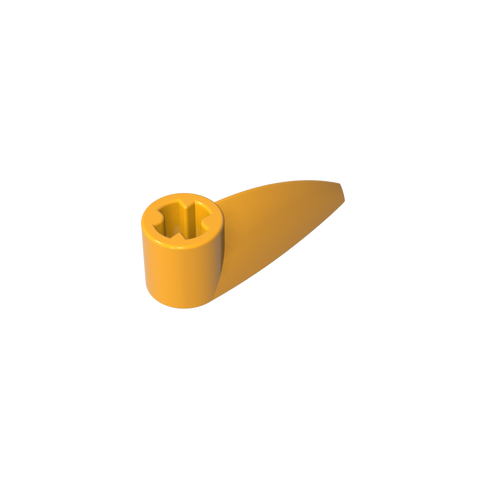Gobricks,Technic Tooth 1 x 3 with Axle Hole [Rounded Underside]
