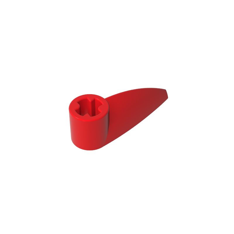 Gobricks,Technic Tooth 1 x 3 with Axle Hole [Rounded Underside]