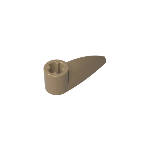Gobricks,Technic Tooth 1 x 3 with Axle Hole [Rounded Underside]