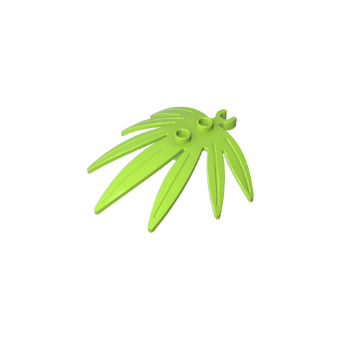 Gobricks,Plant, Leaves 6 x 5 Swordleaf with Clip (thick open O clip),10884,42949,30239