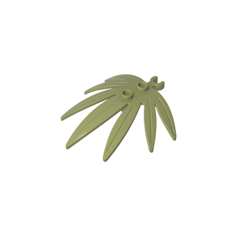 Gobricks,Plant, Leaves 6 x 5 Swordleaf with Clip (thick open O clip),10884,42949,30239