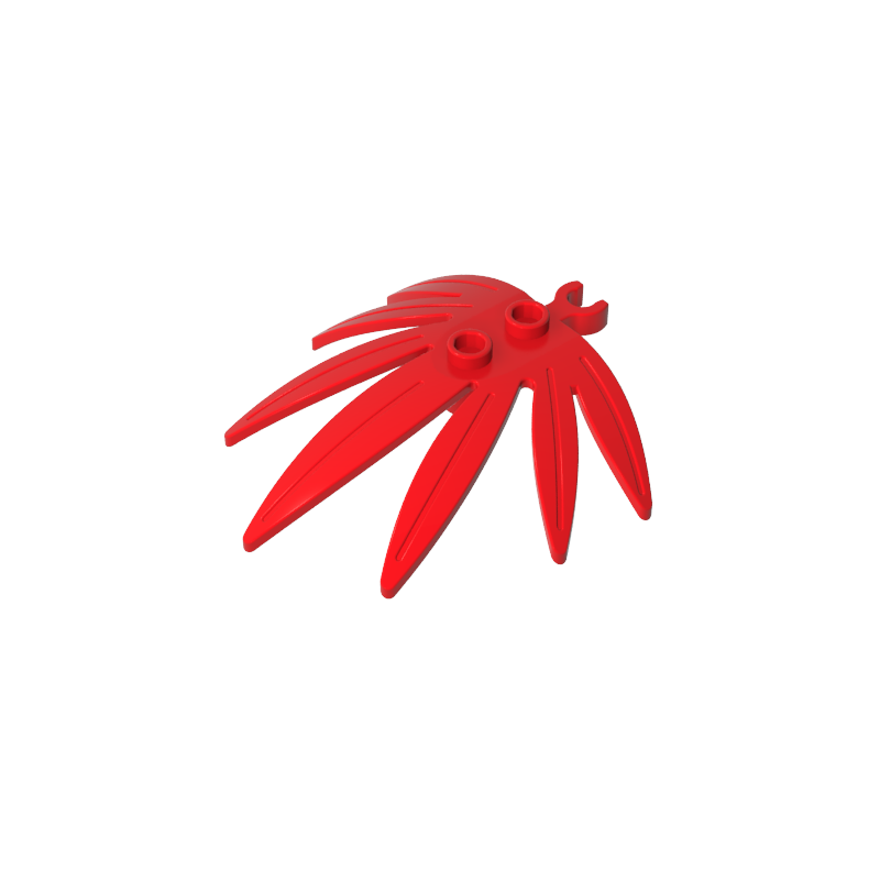 Gobricks,Plant, Leaves 6 x 5 Swordleaf with Clip (thick open O clip),10884,42949,30239