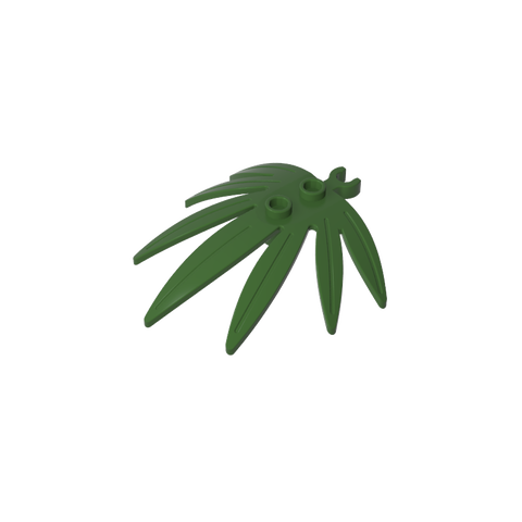 Gobricks,Plant, Leaves 6 x 5 Swordleaf with Clip (thick open O clip),10884,42949,30239