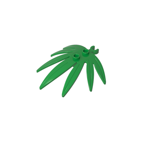 Gobricks,Plant, Leaves 6 x 5 Swordleaf with Clip (thick open O clip),10884,42949,30239