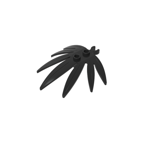 Gobricks,Plant, Leaves 6 x 5 Swordleaf with Clip (thick open O clip),10884,42949,30239