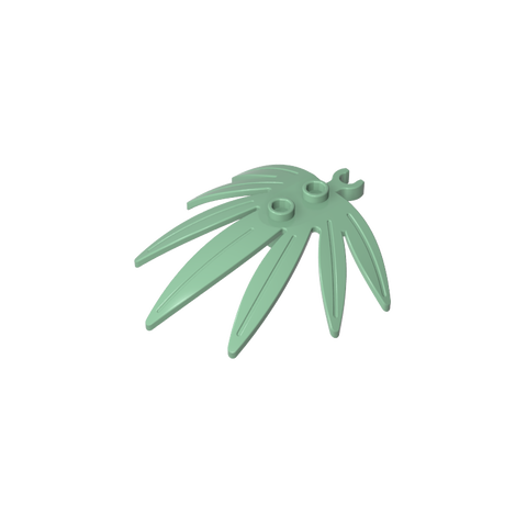 Gobricks,Plant, Leaves 6 x 5 Swordleaf with Clip (thick open O clip),10884,42949,30239