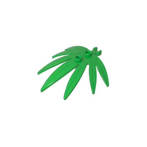 Gobricks,Plant, Leaves 6 x 5 Swordleaf with Clip (thick open O clip),10884,42949,30239