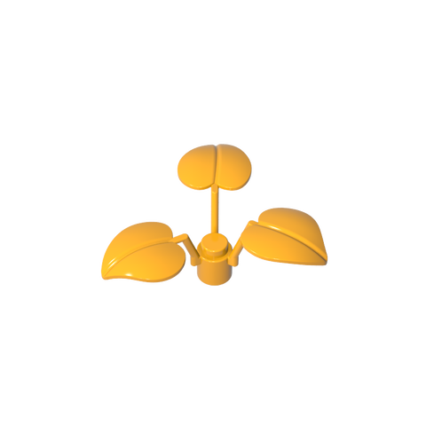 Gobricks,Plant, 1 x 1 x 2/3 - 3 Large Leaves,6255