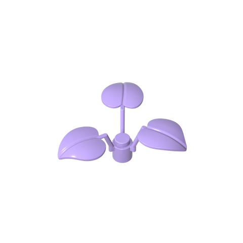 Gobricks,Plant, 1 x 1 x 2/3 - 3 Large Leaves,6255