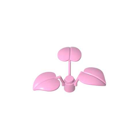 Gobricks,Plant, 1 x 1 x 2/3 - 3 Large Leaves,6255