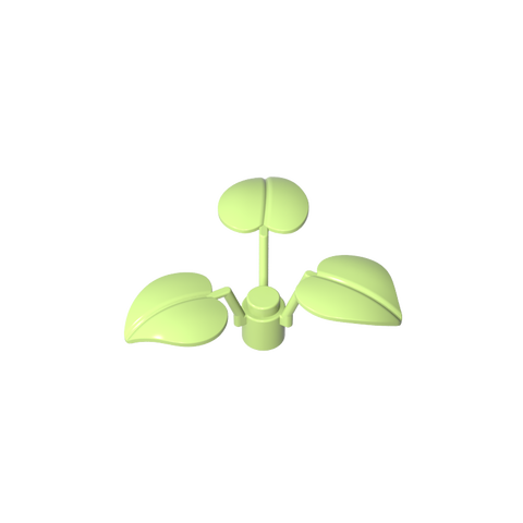 Gobricks,Plant, 1 x 1 x 2/3 - 3 Large Leaves,6255